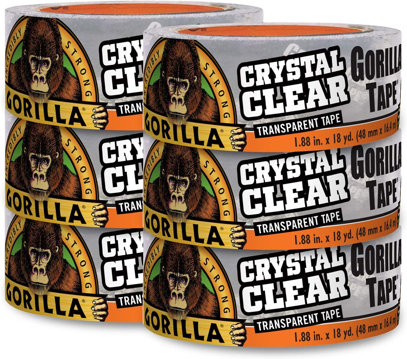 251211051446204_1 Gorilla Crystal Clear Repair Duct Tape, 1.88” x 18 yd, Clear, (Pack of 1) - Image 1